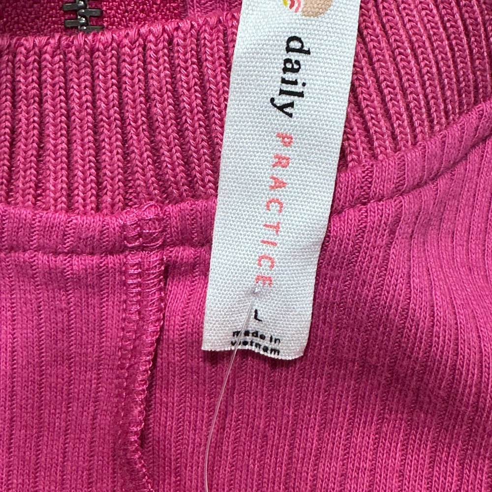 NWT Anthropologie Daily Practice Buzzer Beater Cotton Blend Pink Mini Dress Sz L - Picture 9 of 11